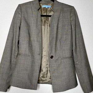 ANTONIO MELANI Notched Lapel One Button Jacket Size 10 Brown